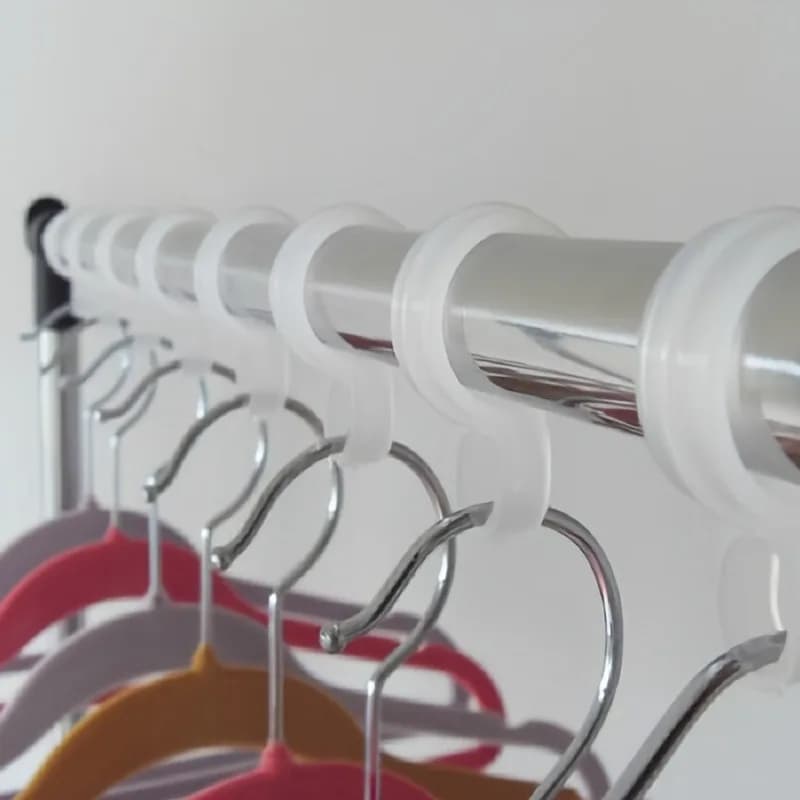 Ganci per stendibiancheria in plastica da 50 pezzi, antivento, per asciugare i vestiti