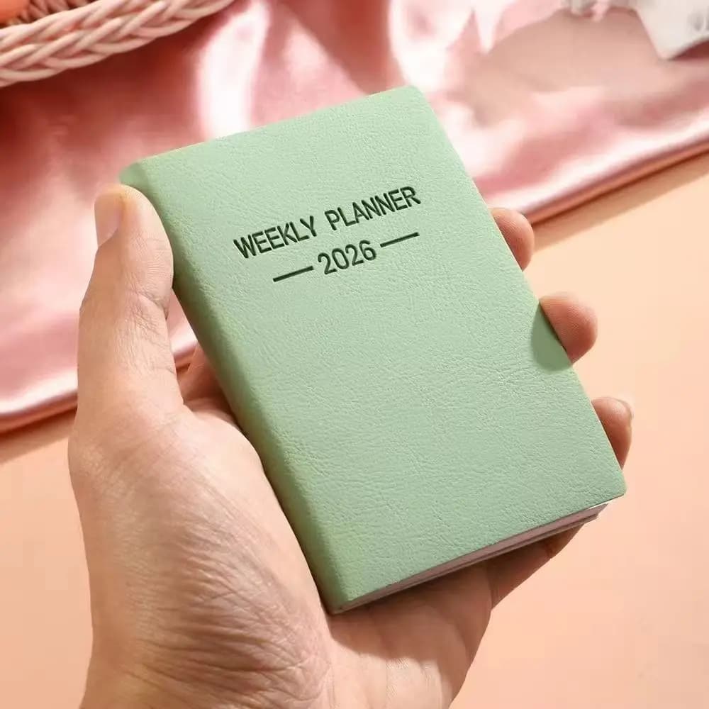 Agenda Semplice Portatile 2026, Lista delle Cose da Fare, Planner A7 con Copertina Morbida, Diario in Spagnolo e Inglese, Taccuino per Appunti