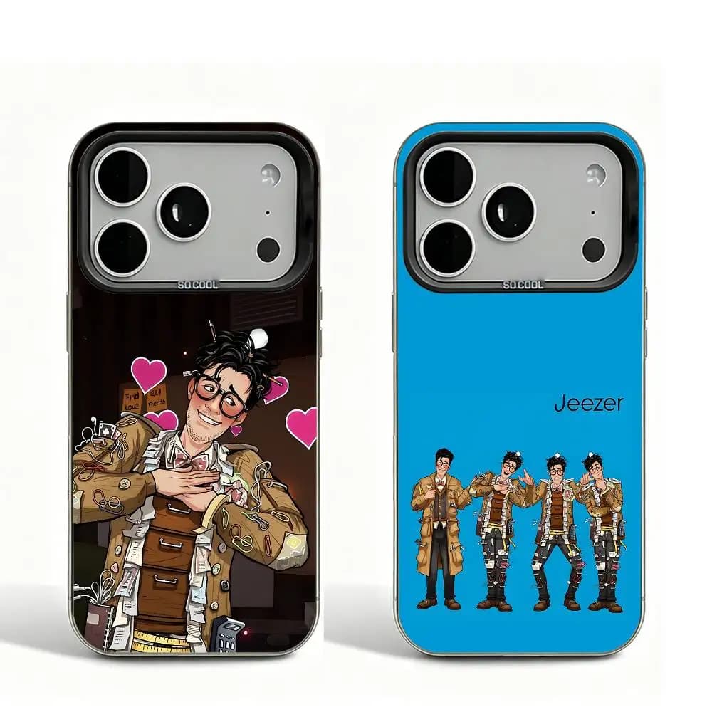 Date E-Everything Jerry Black Matte Case For iPhone 16 15 17 14 11 12 13 Pro Max Plus Air XR So Cool Lens Bumper Printed Cover