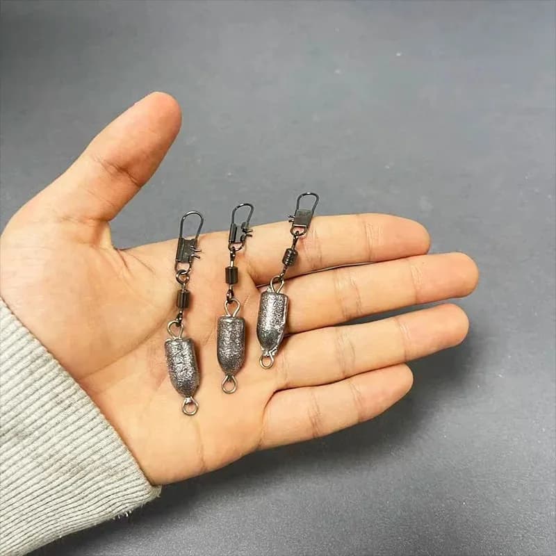 Set di 10 Connettori a Doppio Anello - Pesi da 15g/30g (0,53oz/1,06oz) in 2 Misure, Design Anti-Groviglio per la Pesca in Acqua Salata