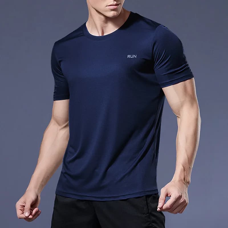 T-shirt sportiva a compressione da uomo Allenamento in palestra Allenamento Camicie da corsa T-shirt a maniche corte ad asciugatura rapida Abbigliamento sportivo Maglia da calcio da uomo