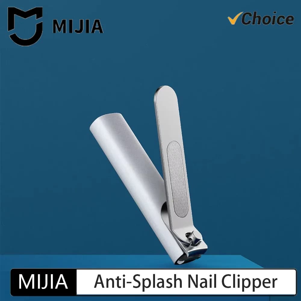 Nuovo Tagliaunghie Mijia in Acciaio Inossidabile con Coperchio Anti-Schizzi, Trimmer per Pedicure, Tagliaunghie Professionale con Lima