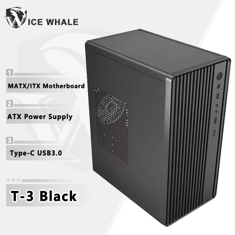 Custodia per mini computer T-3 Alimentatore ATX adatta per scheda madre M-ATX/ITX per una facile portabilità Custodia per ufficio aziendale