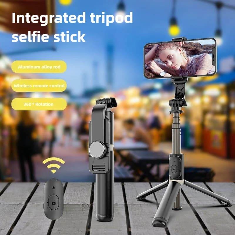Bastone selfie portatile Bluetooth con treppiede selfie Supporto per telefono cellulare Host per streaming live fotografico multifunzione universale
