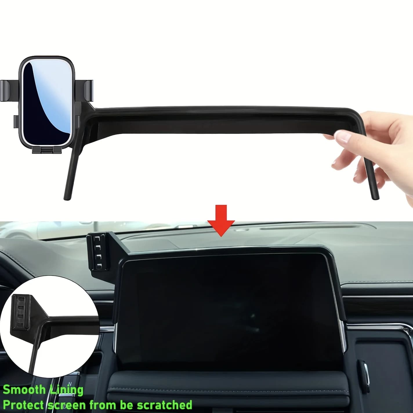 Car Phone Holder for Chevrolet Suburban 2021 2022 2023 Screen Dashboard Mount Cell Phone Stand for Navigation Hands-Free Use