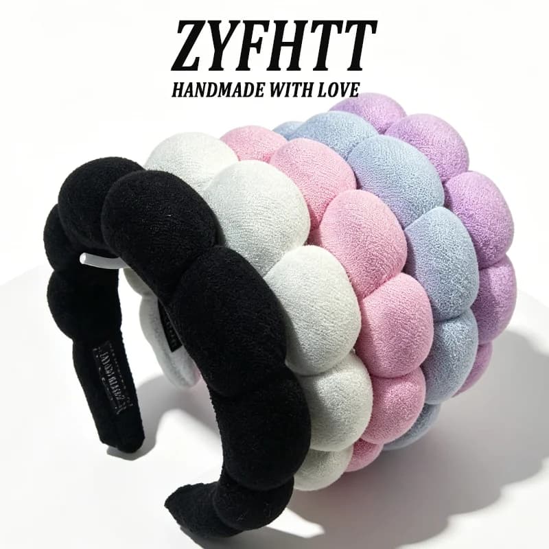 1/2/5pcs Simple Cloud Sponge Headband for Girl Korean Style Candy Color Wide Brim Headband Girl Face Wash Headband Hair Accessor