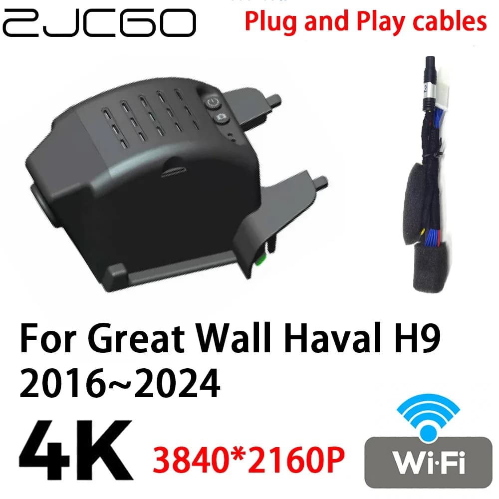 ZJCGO 4K 2160P DVR for Car Dash Cam Plug and Play Video for Great Wall Haval H9 2016 ~ 2024