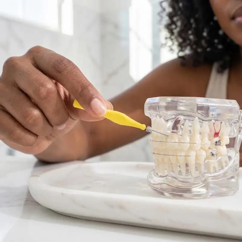 Kit Completo per la Pulizia Orale con Spazzolino Staccabile, Spazzolino Interdentale, Raschietto per la Lingua, Set per la Cura dei Denti per Uso Quotidiano Familiare
