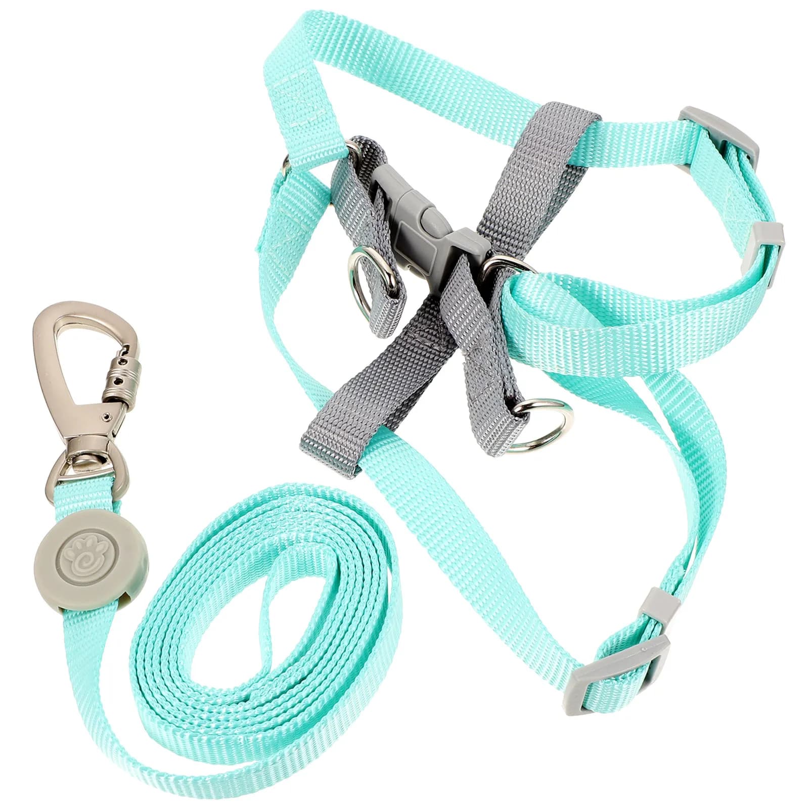 Set di 1 Imbracatura ad Anello e Guinzaglio per Cani, Regolabile, Leggero e Resistente, per Addestramento e Passeggio, per Cani di Piccola e Grande Taglia, Guinzaglio per Cuccioli