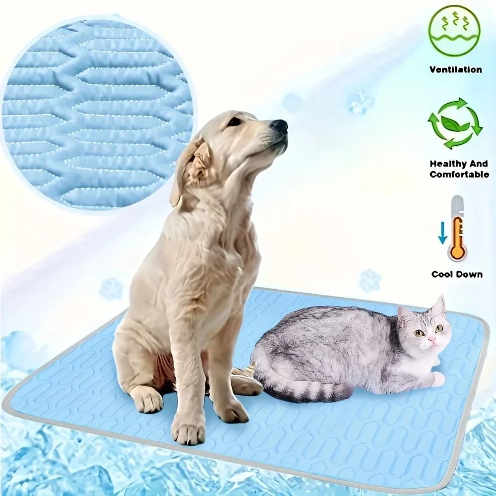 Tappetino Refrigerante per Cani Migliorato, Traspirante in Poliestere, Facile da Pulire, per Tutte le Taglie di Cani