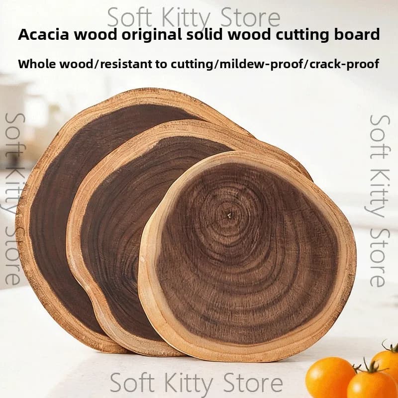 Tagliere in legno massello originale, tagliere per verdure a forma irregolare