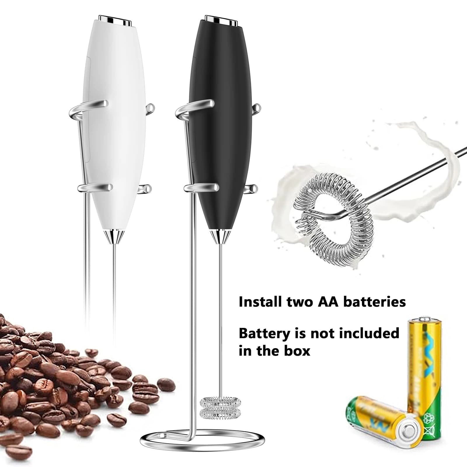 Potente montalatte da cucina, miscelatore per bevande portatile a batteria, per caffè, latte, cappuccino, idea regalo Matcha