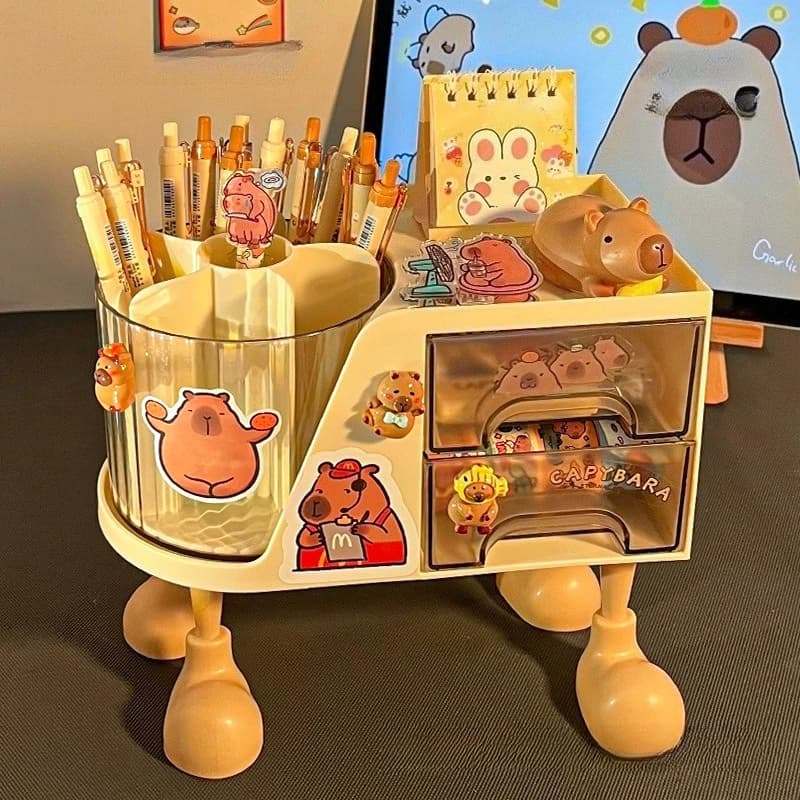 Organizzatori Girevoli a 360 Gradi, Portapenne Multifunzione, Organizzatore da Scrivania, Accessori per Ufficio e Scuola