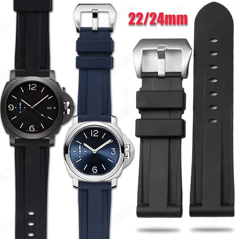 Cinturino in silicone per cinturino Panerai 22mm 24mm per uomo donna cinturino impermeabile orologi accessori cinturino in gomma cintura sportiva