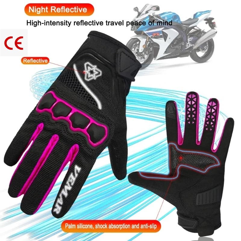Full Finger Touch Screen Motorbike Gloves Unisex Thickened Waterproof Anti-Fall Non Slip Mountain Road Cycling Riding Gloves