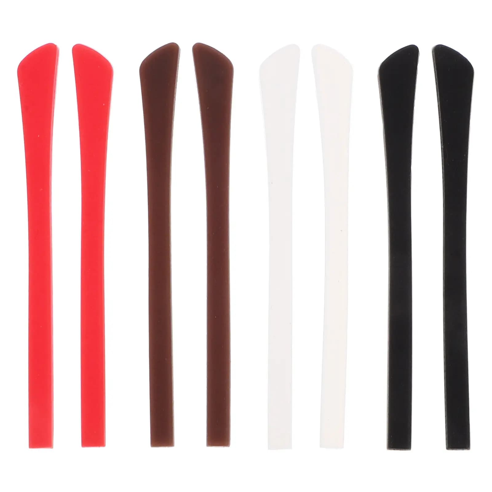 8 Paia di Cuscinetti in Silicone per Aste Occhiali, Antiscivolo, per Sport e Uso Quotidiano, Compatibili con la Maggior Parte degli Occhiali