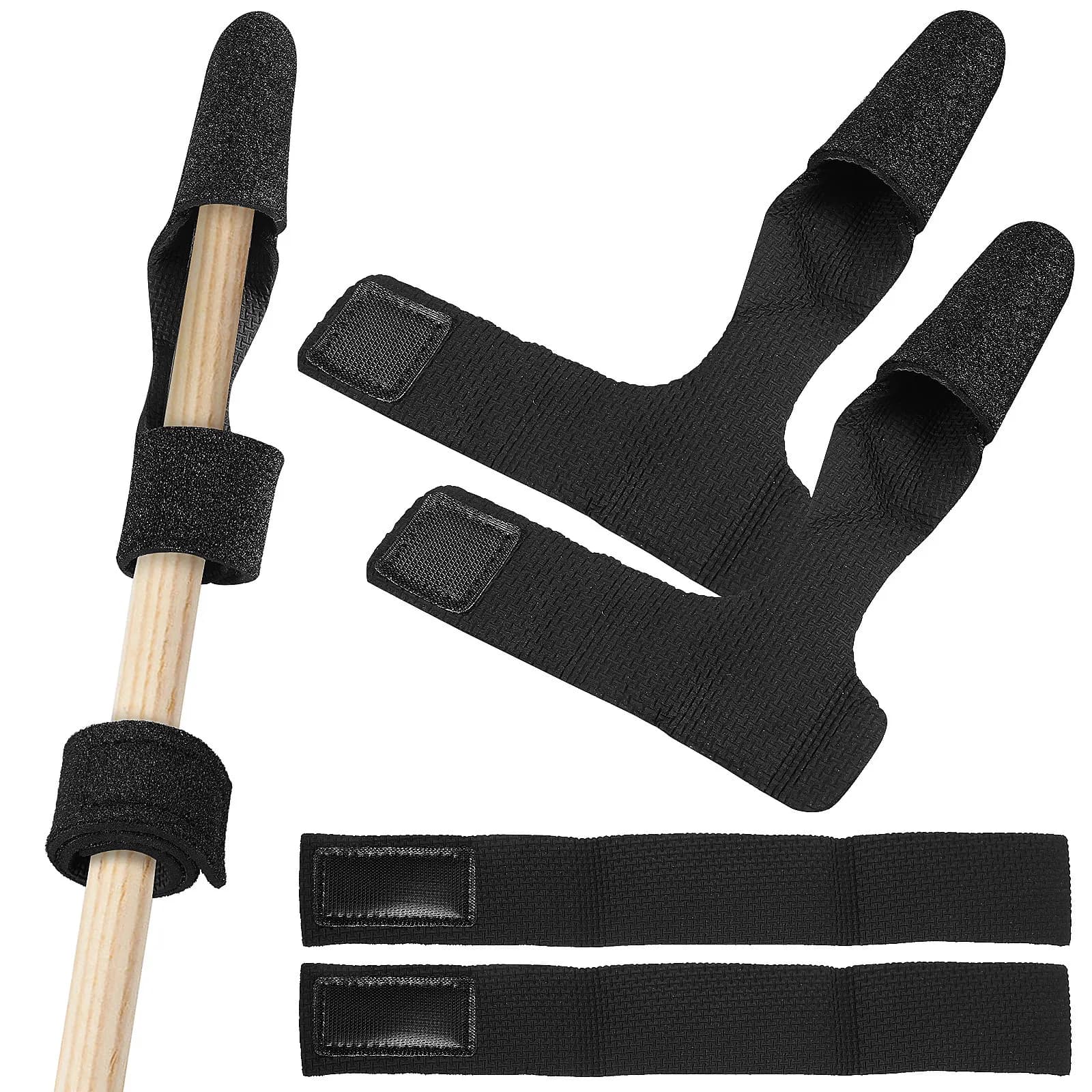 2 Pezzi Cinghie Protettive per Canna da Pesca, Fasce Elastiche Spesse Regolabili per Fissaggio, Tappi Terminali per Canna da Pesca, Canna da Baitcasting