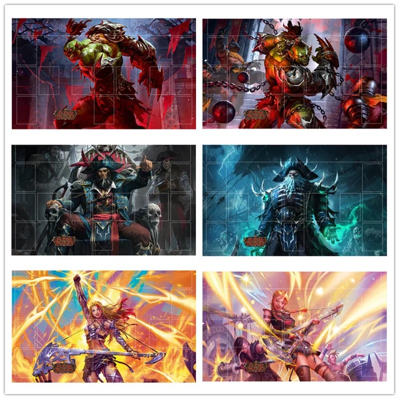 Anime Game Flesh and Blood TCG Accessory 600*350*2mm DIY Card Playmat Gravy Bones Kayo Pleiades Hobby Collectibles Gift Toys