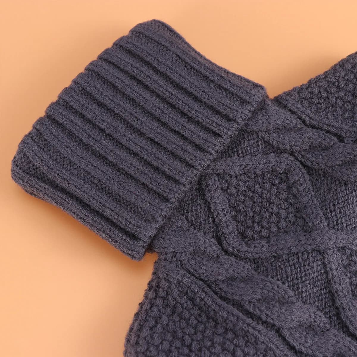 Covers Solid Color Grey Mesh Hot Water Bag, Soft, Comfortable, Protective, Hot, Folding, Elegant, To Relieve Pain, Gift idea