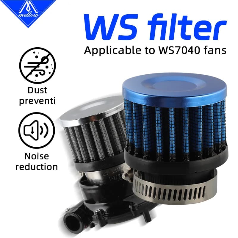 Mellow WS Filtro per stampante 3D Parte Ventilatore centrifugo senza spazzole DC WS7040 7040 Ventilatore Riduce il rumore e estende la durata