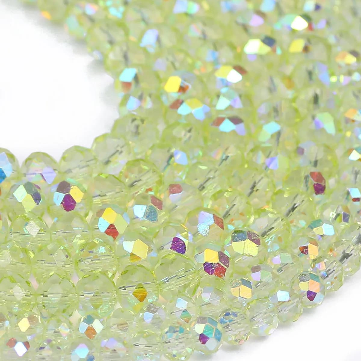 Highlight Fruit green Color Flat round Austrian crystal Spaced Loose Beads For Jewelry Bracelet Necklace Keychain Accessories