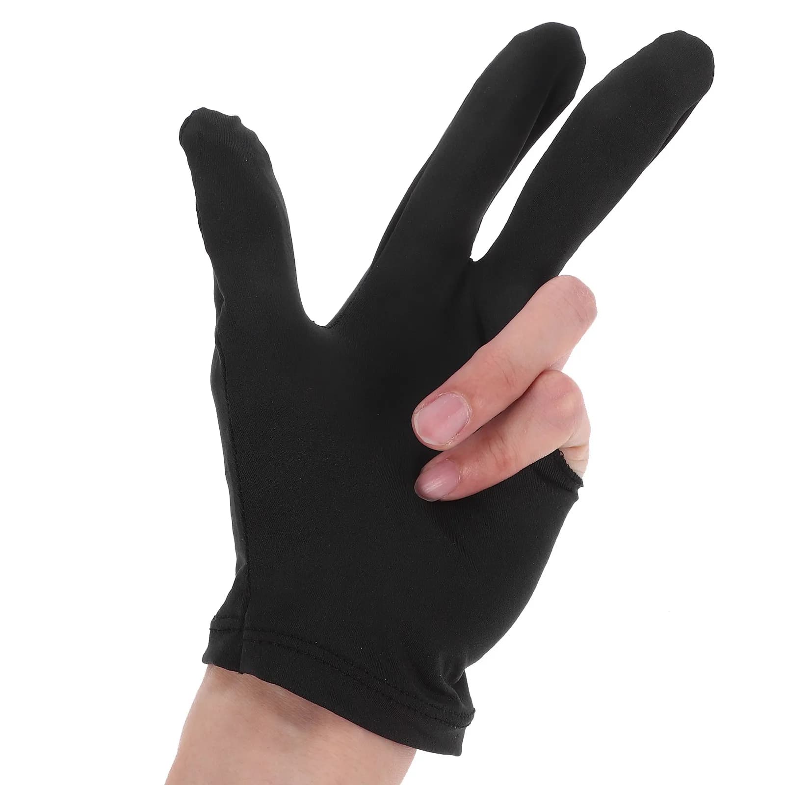 Set di 12 Guanti da Snooker con 3 Dita Esposte, Polso Elastico Regolabile, Unisex, per Biliardo e Tiro con la Stecca