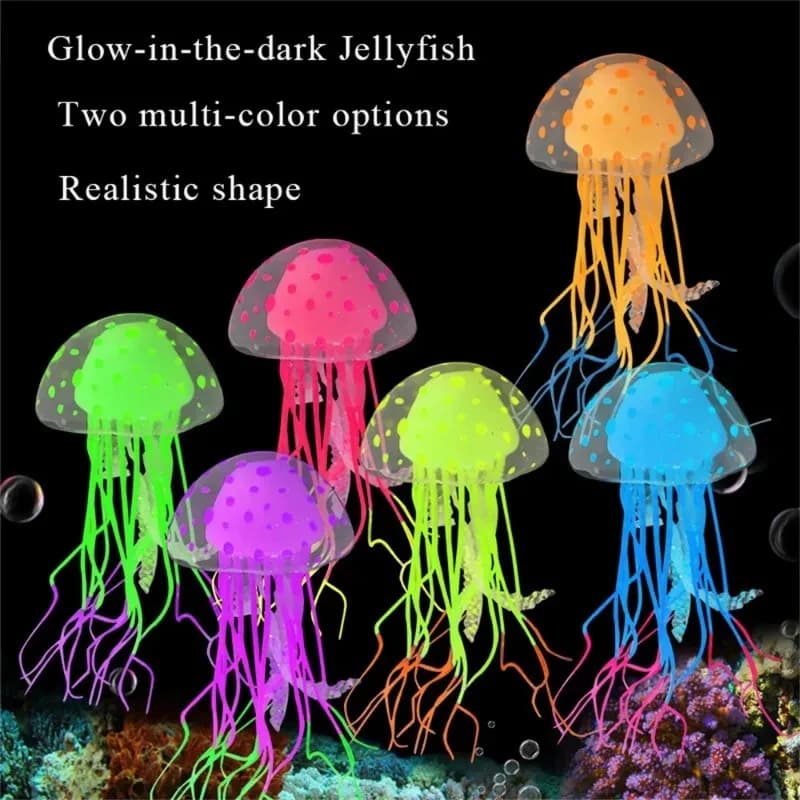 Nuoto artificiale meduse luminose decorazione dell'acquario serbatoio di pesce pianta viva subacquea ornamento luminoso paesaggio acquatico