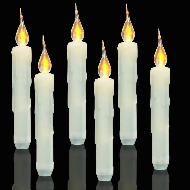 LED Cono Batteria Funziona Senza Fiamma Lampada a Candela a Led Cera Immersa Sfarfallio Pilastro Elettrico Candele Matrimonio Natale Decorazioni per feste a casa