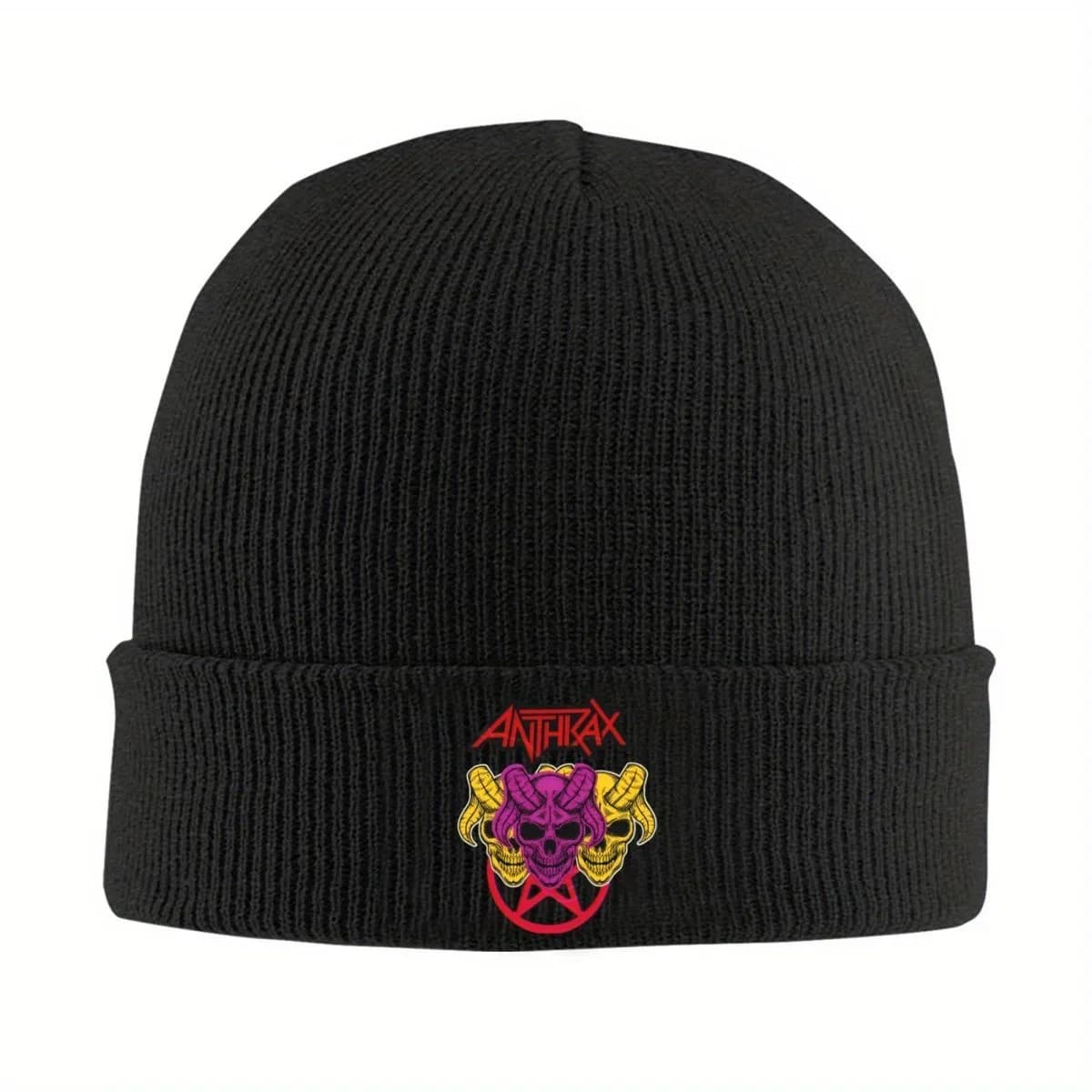 2026 New New Death Anthrax Hat Autumn Winter Skullies Beanies Fashion Thrash Metal Band Cap Female Male Knitted Hat