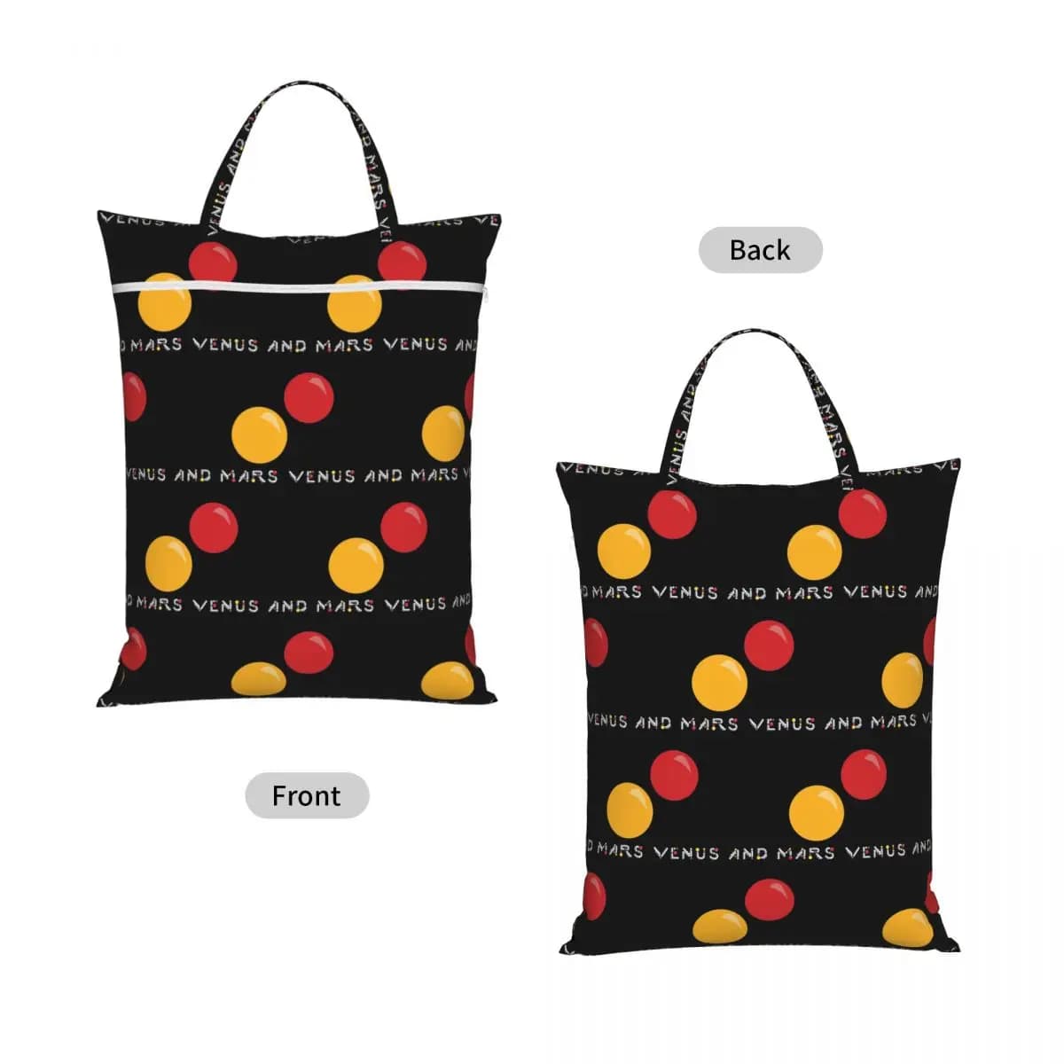 Venus And Mars Minimalist Album Cover Travel Laundry Bag Waterproof Reusable Dirty Clothes Pouch Gym Yoga Washing Basket