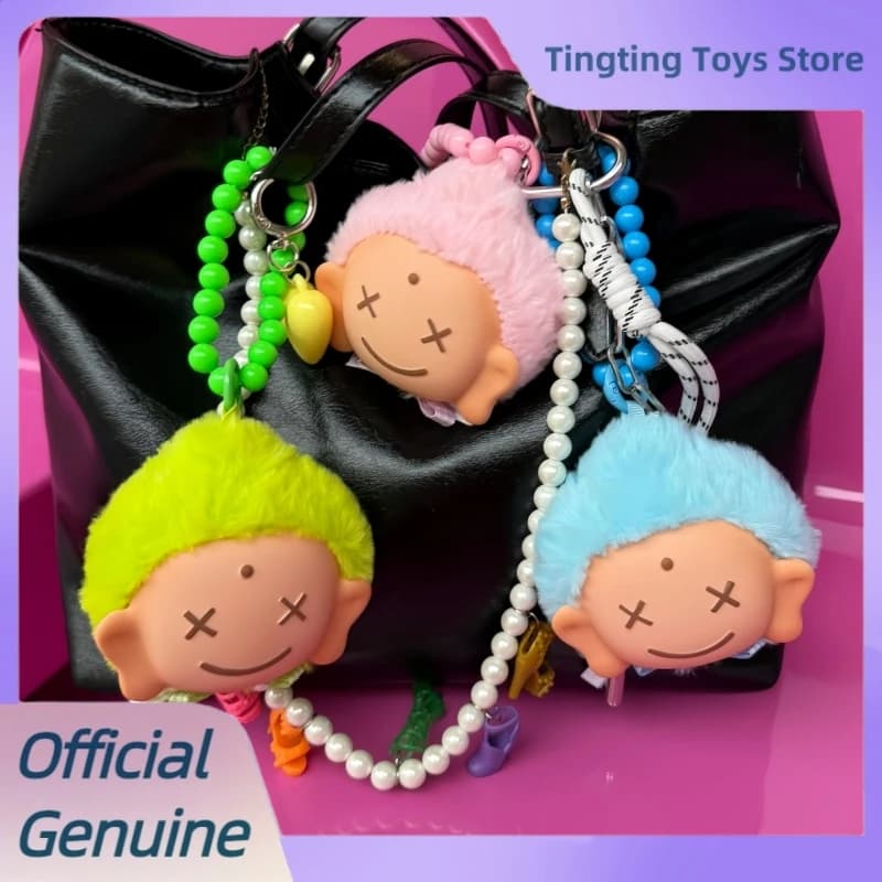 Genuine 7 Days Amitofo Lucky Color Series Blind Box Vinyl Face Plush Bag Pendant Doll Lovely Mystery Box Lucky Key Chain Gifts
