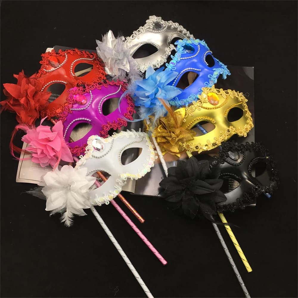 1 pz donna uomo maschera di piume veneziane maschere per feste matrimonio spaventoso decorazione natalizia pasqua Cosplay compleanno Halloween