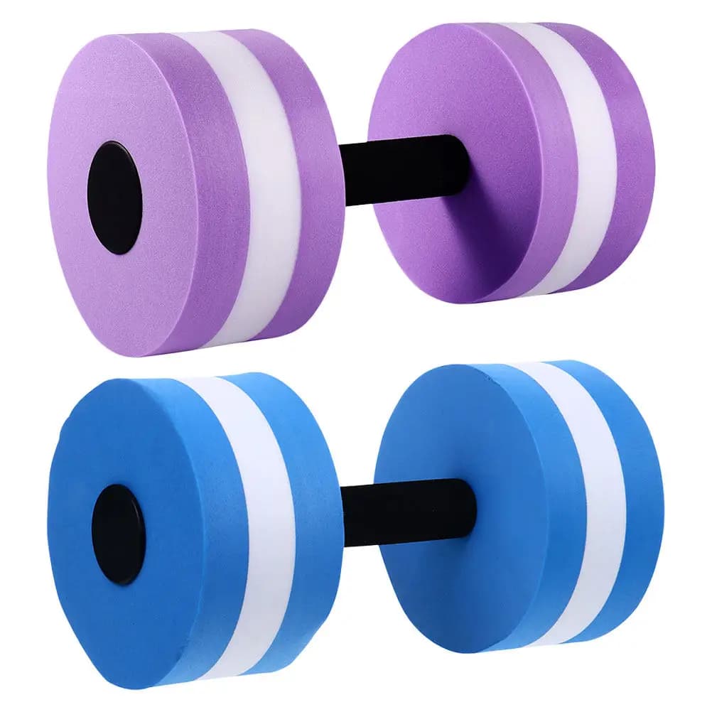 2 Pcs Swimming Pool Barbell Eva Water Barbells Aquatic Exercise Equipment Fitness Hand Bars Dumbbells