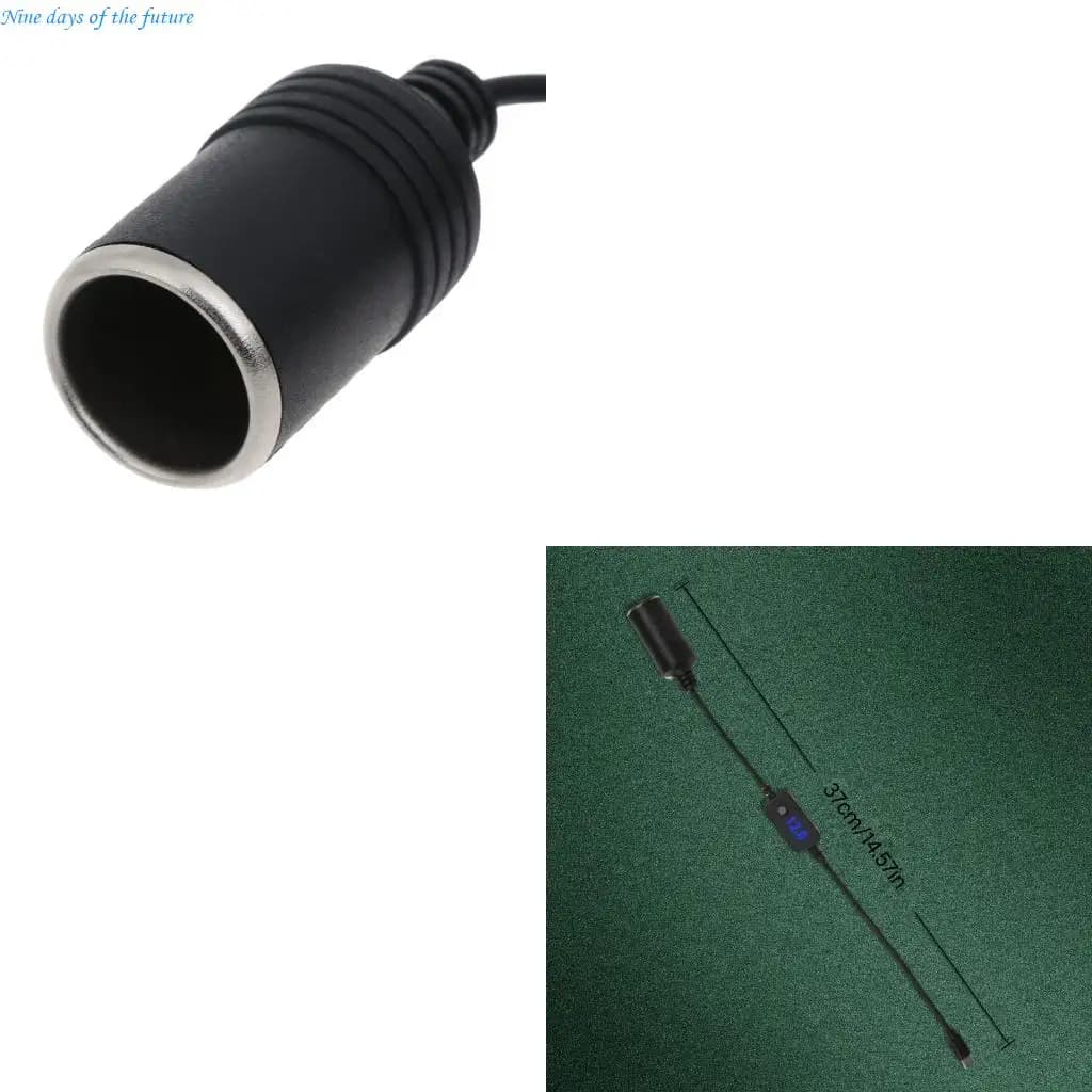 5V to 20V USB C to Car Socket Cable for DashCam and LED Lights E65A