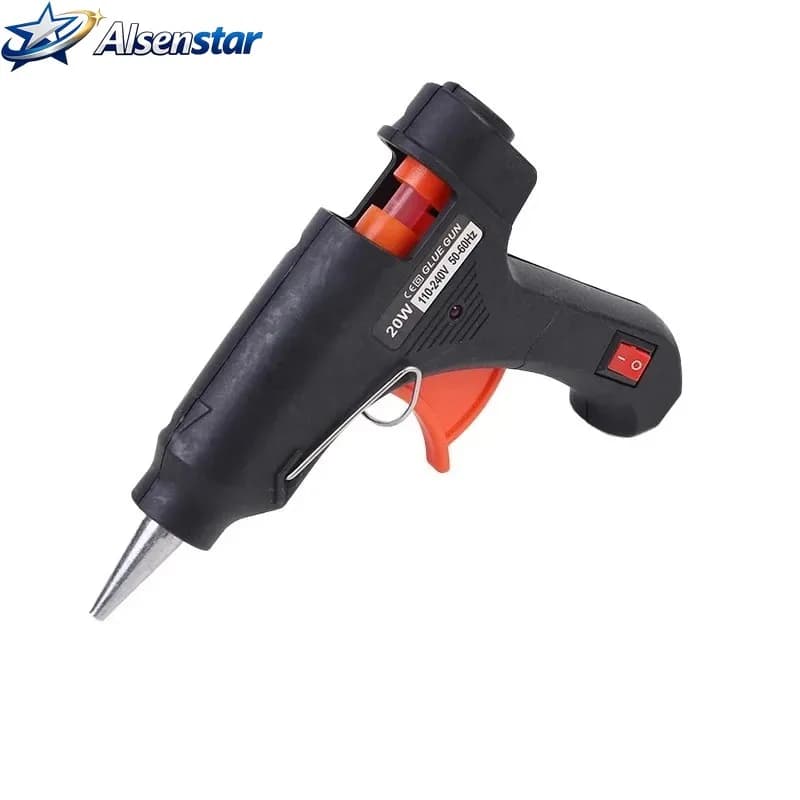 Mini Home Industrial Gun 20W Hot Melt Glue Gun Electric Heating Temperature Electric Repair Tool Suitable for 7mm Glue Sticks