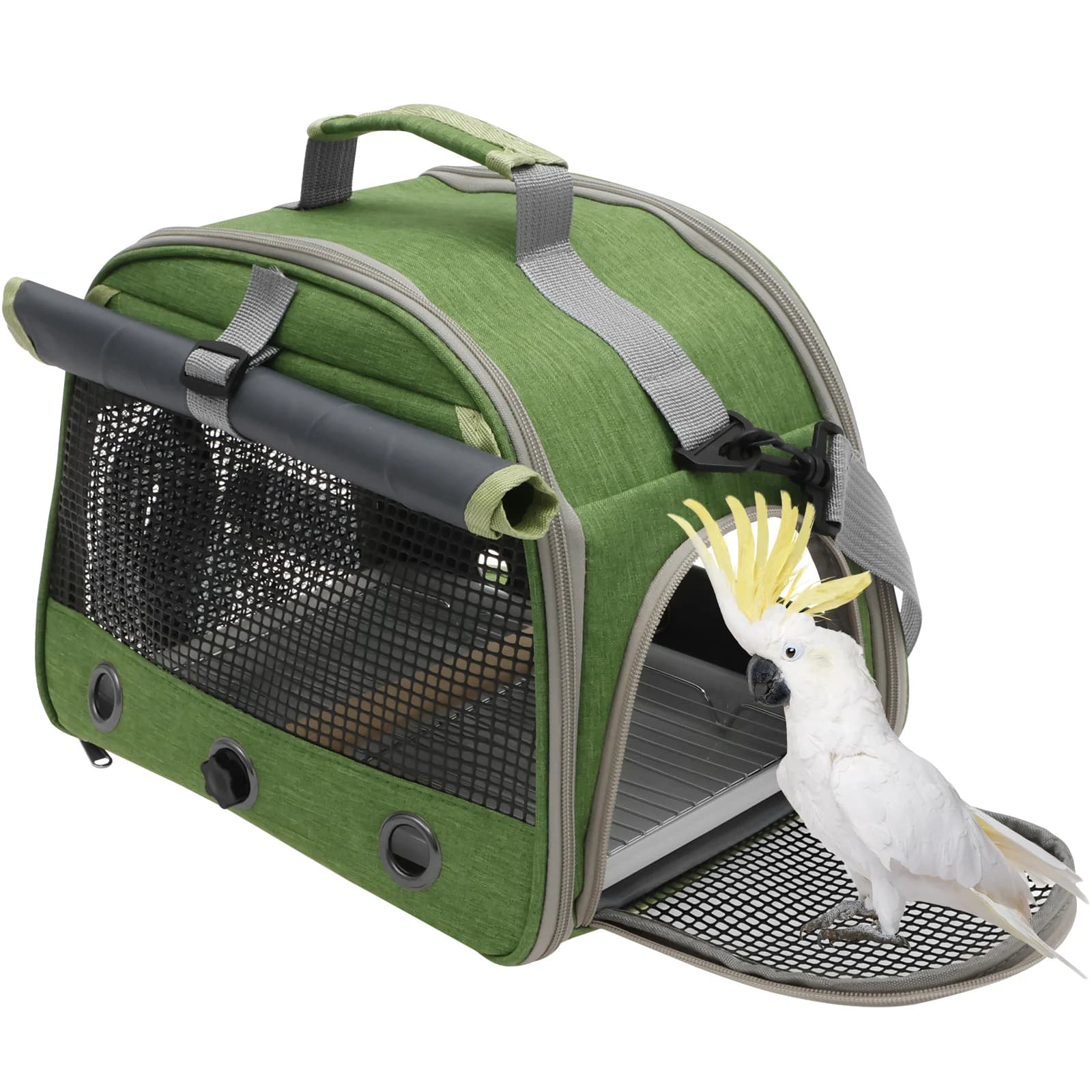 Porta pappagalli portatile con gabbia per uccelli con vassoio da viaggio con finestra trasparente Zaino per uccelli per animali domestici per borsa da viaggio per parrocchetti Lovebird Cockatiel