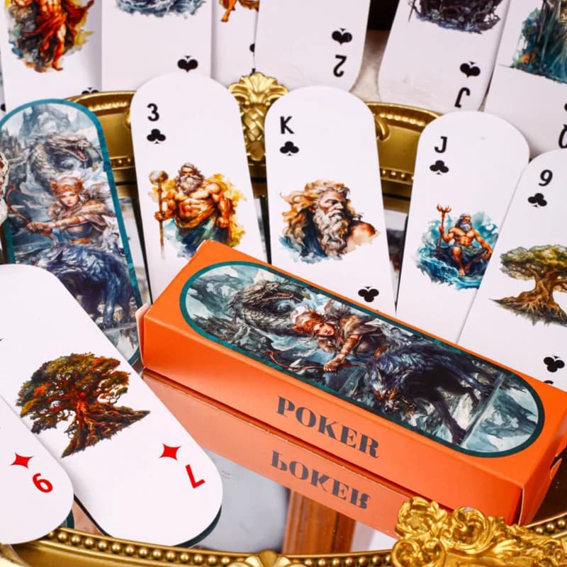 Mr.Paper Gioco di carte da tavolo 54/scatola Farfalla Halloween Piccola strega Stampata Mini carte da poker Regalo di Natale di Halloween per bambini