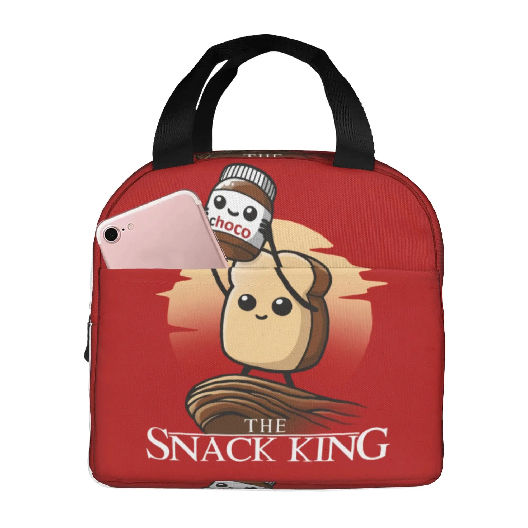Custom The snack king nutella Lunch Bag Women Cooler Thermal Insulated Lunch Boxes for School
