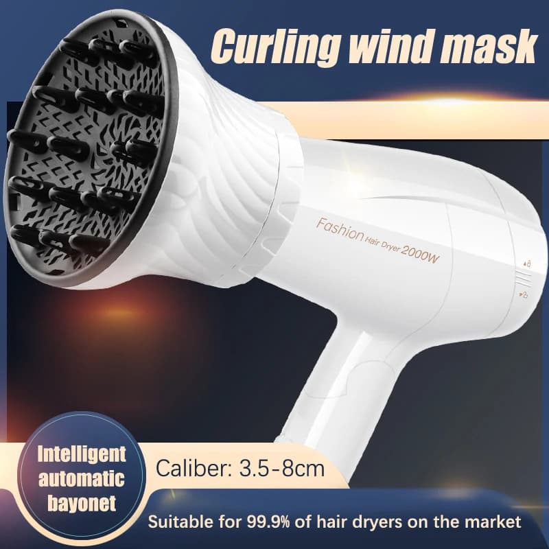 Universal diffuser for hair adaptable for hair dryer with swivel design curly hair large shape fixed wind dispersed