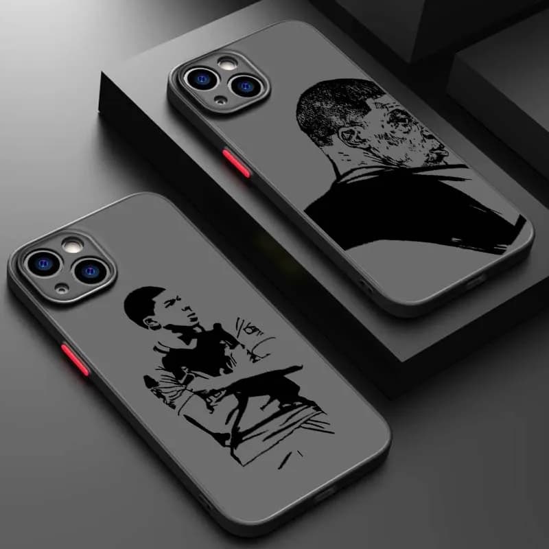 Custodia per iPhone Apple Frosted Traslucida con Stampa Artistica Calciatori N.10 per iPhone 17 16e 16 15 14 13 12 11 XS X Pro Max Plus
