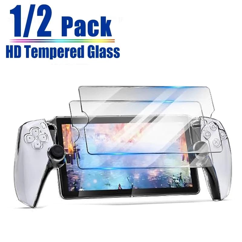 Confezione da 2 pellicole protettive per Sony PlayStation PS5 Portal, accessori da gioco in vetro temperato protettivo antigraffio