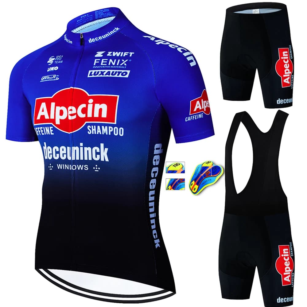 ALPECIN Pantaloncini da ciclismo in gel da uomo Accessori per mountain bike Pantaloni da bicicletta Uomo Set da ciclismo Attrezzatura da Mtb Maglia da ciclismo Uomo Estate