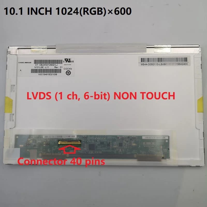 N101LGE-L11 10.1 pollici LTN101NT02 N101L6-L0A BT101IW01 BT101IW02 V.0 CLAA101NB01A N101LGE-L21 Display a LED Schermo LCD