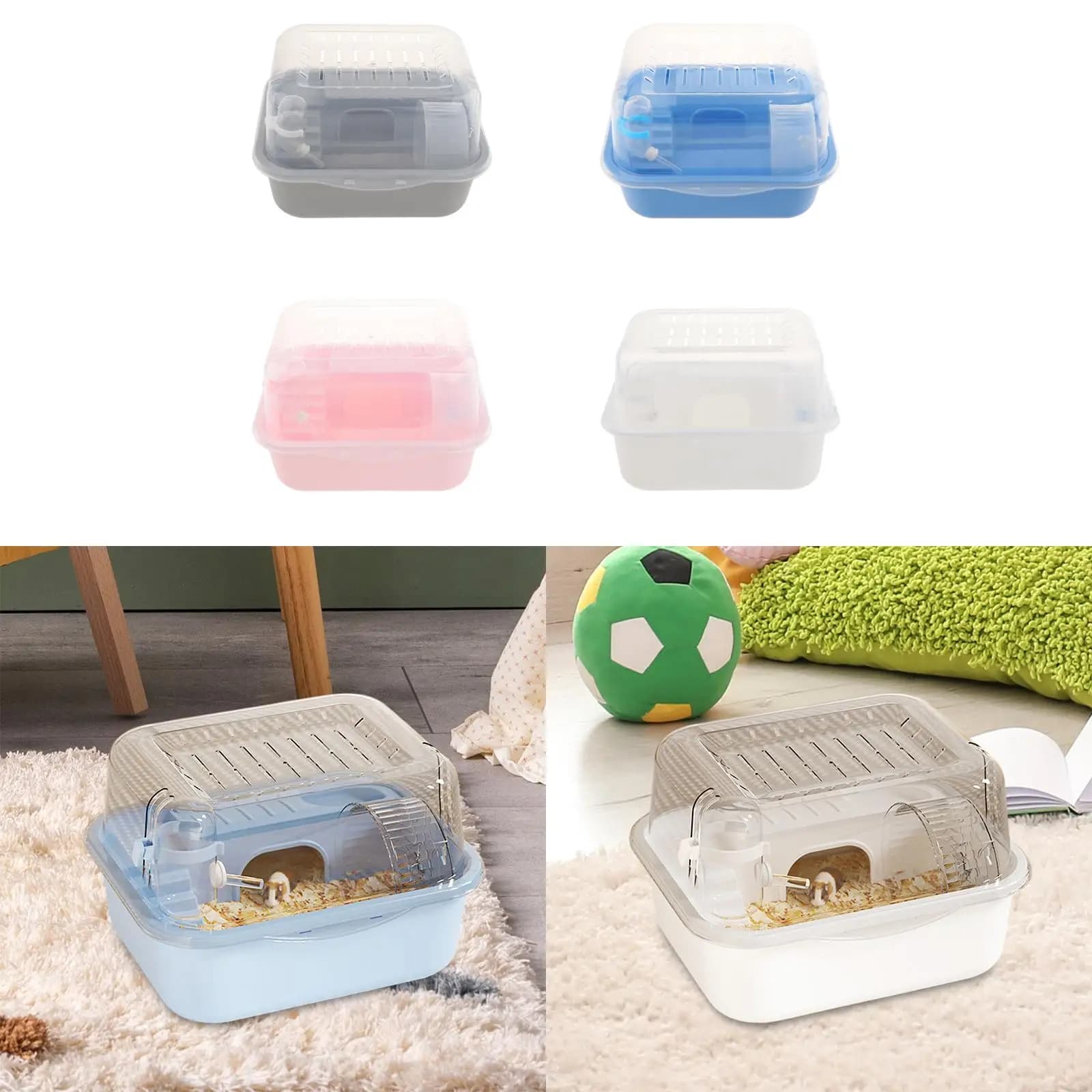 Gabbia per criceti in plastica di grandi dimensioni con accessori Gabbie per portacro per roedores nascondiglio per bottiglie d'acqua per porcellini d'India e piccoli animali domestici