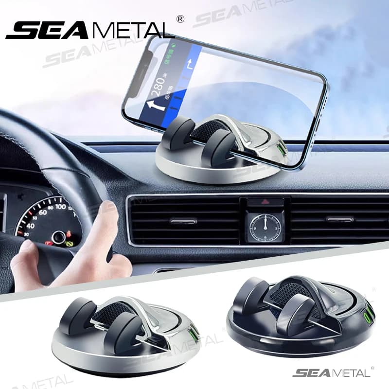 SEAMETAL Head-Up Supporto per telefono da cruscotto per auto Supporto per telefono stabile in gomma antiscivolo Supporto per navigazione con rotazione a 360 gradi
