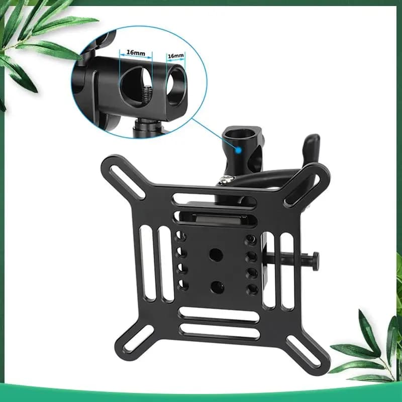 (NUOVO) Supporto per monitor VESA regolabile con blocco V a sgancio rapido su supporto C Adattatore per baby pin Supporta monitor da 13 a 32 pollici
