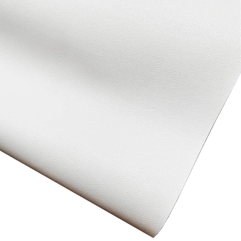Good White High Density PU Leather Small Sheep Pattern Faux Real Leather Fabric Sewing Material for Sofa DIY Bag/Car Seat