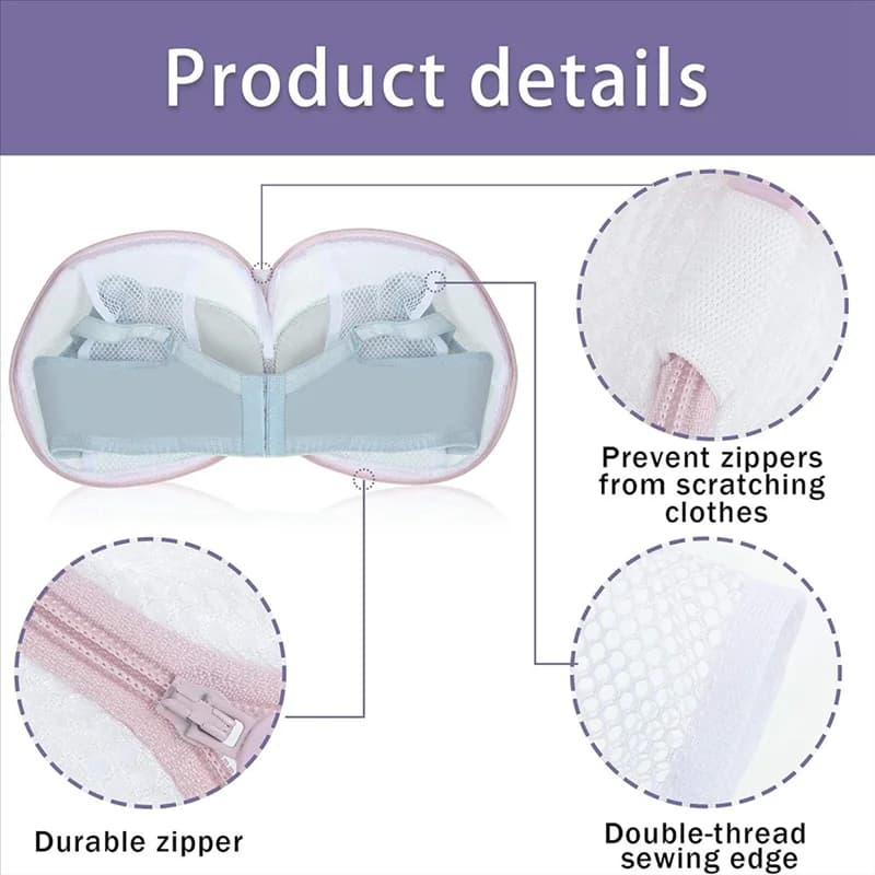 ABSS-Water cleaning bag with zipper for laundry: net washing for bras and underwear for women