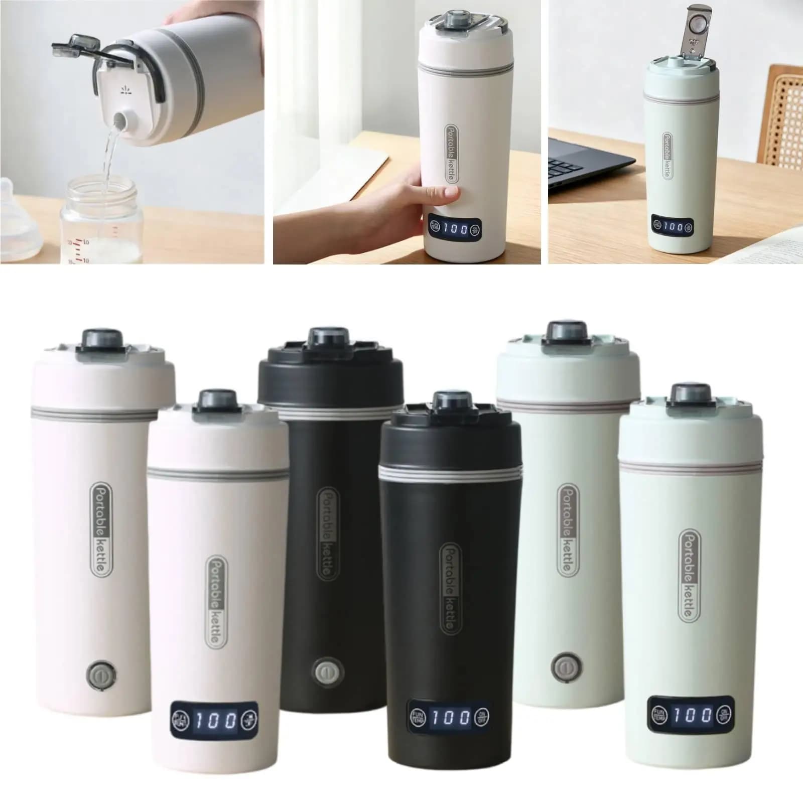 Portable Kettle Multipurpose US Plug for Daily Comfort Insulated Electric Tea Kettle for Hotel Household Parties Camping