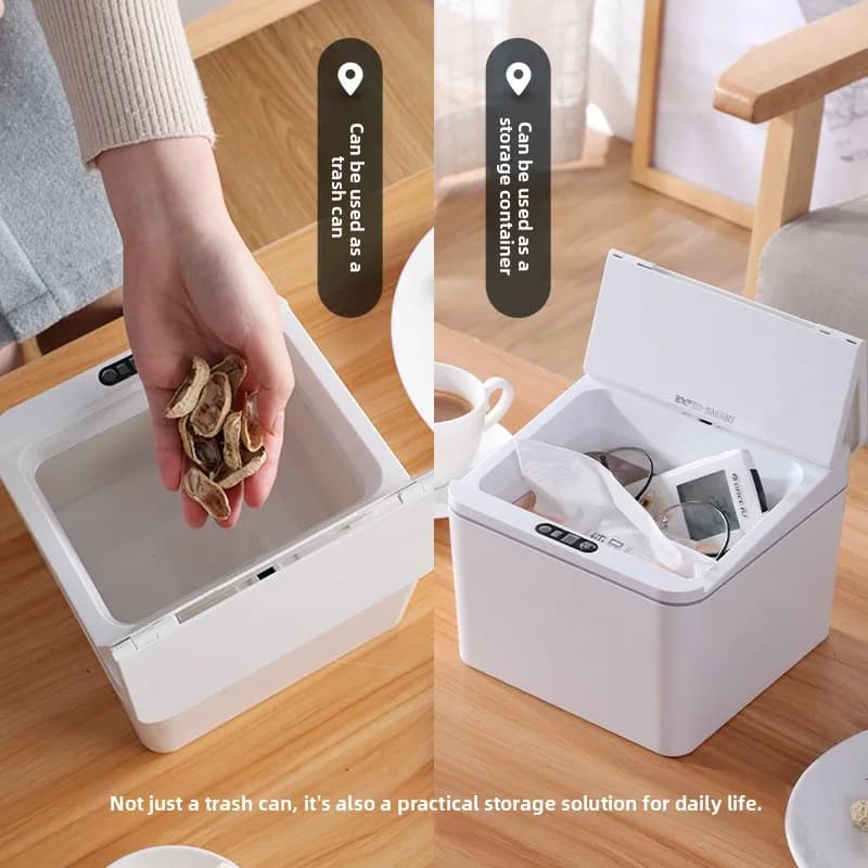 Smart Induction Waste Paper Basket Storage Box Car Desktop Office Desk Organizer Home Decor Fabric Brand Shuque